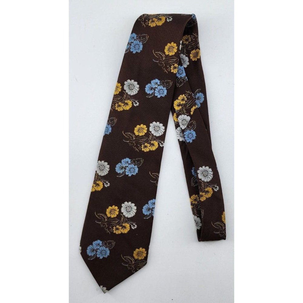 Vintage Retro‎ HABAND Paterson New Jersey Necktie Floral Print 100% Polyester